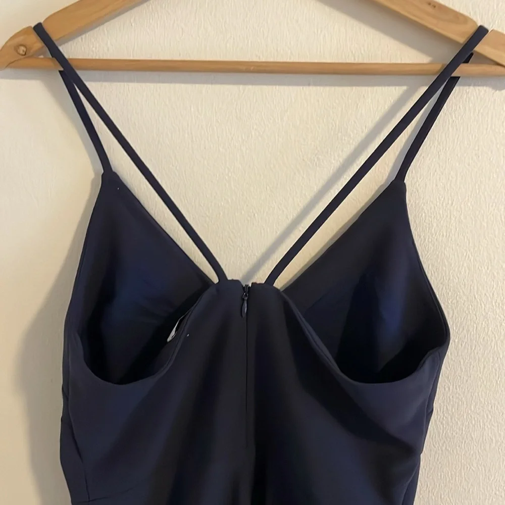 Likely Brooklyn Dress‎ Women’s Size 6 Bodycon Cocktail Slit Midi Navy Blue - Picture 7 of 10